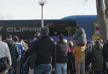 Ambiente previa Alavés Barcelona Jornada 23 Laliga